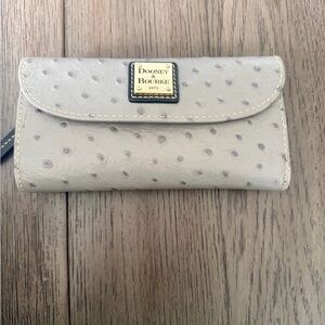 Dooney & Bourke Ostrich-Embossed Gray Wallet